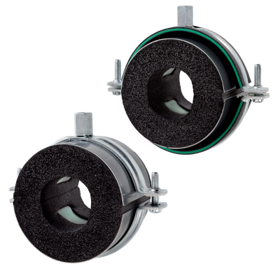 Abrazadera ISO tipo H, M, T, dos piezas, con Abrazaderas JUNIOR 