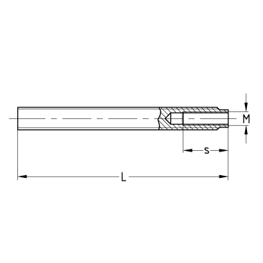 Varillas con rosca interna para anclaje de inyección XV Plus galvanizado | M8 x 80 mm