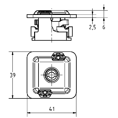 MPR-Tuercas con pletina soporte tipo S+ M8